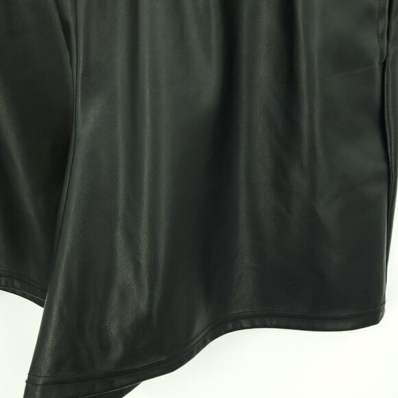 Fabletics Faux Vegan Leather Stretch Waistband Active Shorts Pockets M Black - Picture 8 of 16